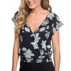 Roxy Colorful Island Sleeveless Cropped Wrap Top S